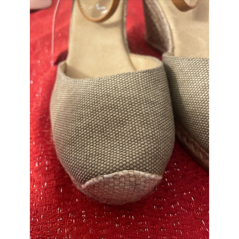 White Mountain Espadrille Wedge sandals 8W Mamba Neutral - Picture 3 of 16